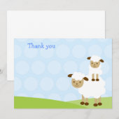 Petites cartes de Merci d'agneau (Devant / Derrière)