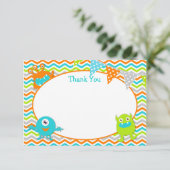 Petites cartes de Merci de monstre (Debout devant)