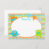 Petites cartes de Merci de monstre (Devant / Derrière)