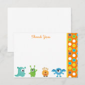 Petites cartes de note de Merci de monstre (Devant / Derrière)