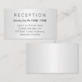 Petites cartes de réception Silver Adresse du lieu (Devant / Derrière)