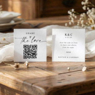 Petites Cartes Modernes Partagez l'Amour avec Code