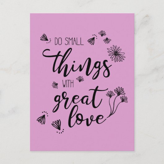 Petites choses personnaliser de devis Carte postal (Devant)