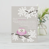 Petites chouettes et branches Invitations de douch (Debout devant)