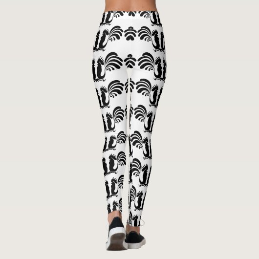 Petites coqs amusantes Année 2017 Leggings (Dos)