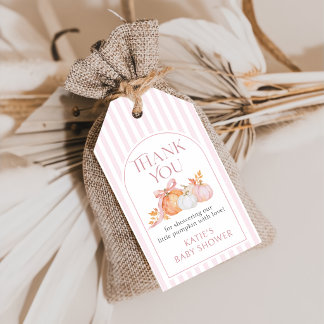 Petites étiquettes de cadeau de baby shower automn