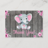 Petites étiquettes de Merci avec texte Elephant ro (Dos)