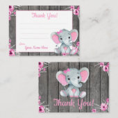 Petites étiquettes de Merci avec texte Elephant ro (Devant / Derrière)