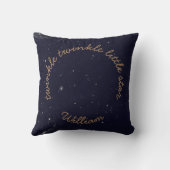 Petites étoiles scintillantes coussin personnalisé (Verso)