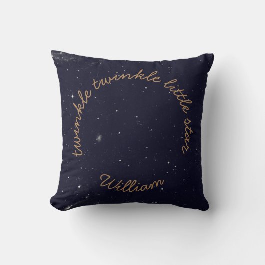 Petites étoiles scintillantes coussin personnalisé (Recto)