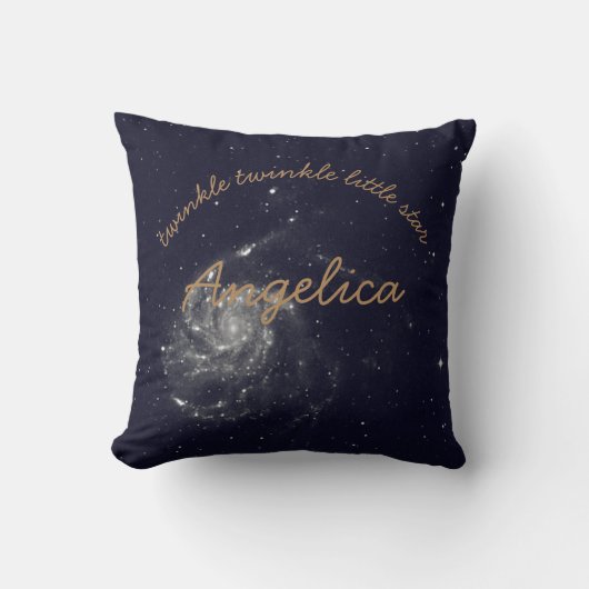 Petites étoiles scintillantes coussin personnalisé (Recto)