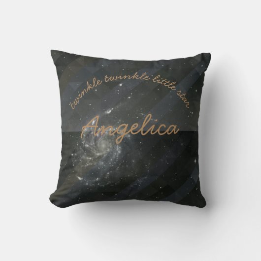 Petites étoiles scintillantes coussin personnalisé (Recto)