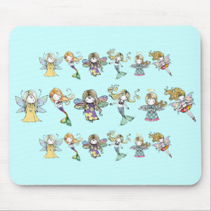 Petites Fées Sirènes et Anges Tapis de Souris