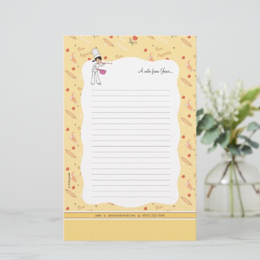 Petites feuilles mignonnes de papeterie de cuisine (Debout devant)