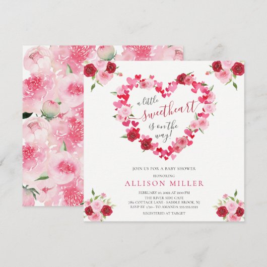 Petites filles amies Baby shower Invitation (Devant / Derrière)