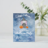 Petites filles Aquarelle Halloween Invitation de l (Debout devant)