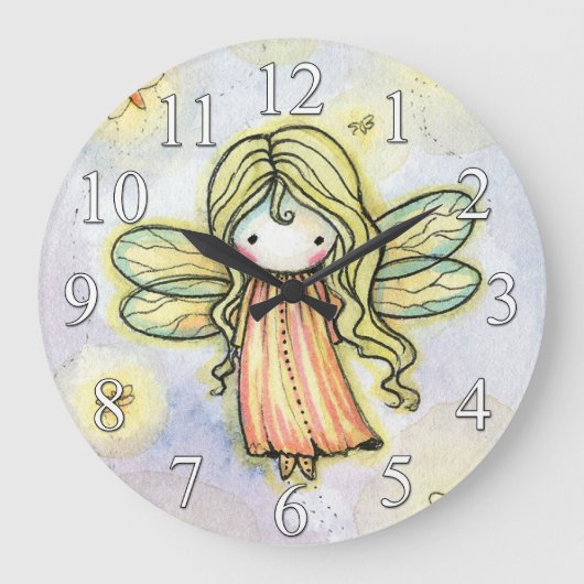 Petites filles fées de la luciole horloge (Recto)