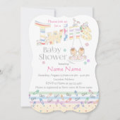 Petites filles jumelles à voile, invitation baby s (Devant)