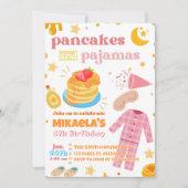 Petites filles Pancakes et Pyjamas Invitation d'an (Devant)