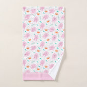 Petites filles Pink Ocean Jellyfish and Crab Motif (Serviette à main)