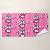 Petites Filles Pink Unicorn Pony (Serviette de bain)