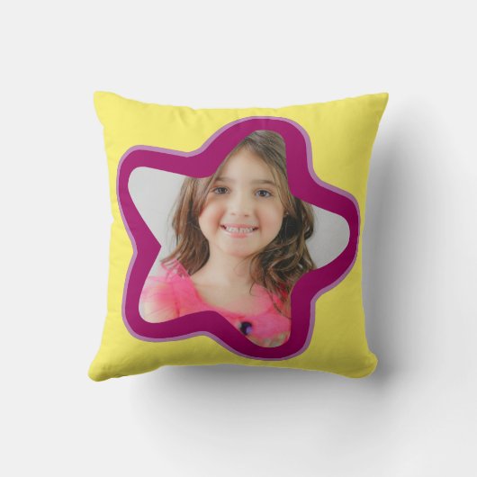 Petites filles star princesse nom et coussin photo (Verso)