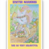 Petites filles Sticker de Pâques (Recto)