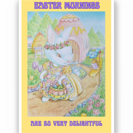 Petites filles Sticker de Pâques (Recto)