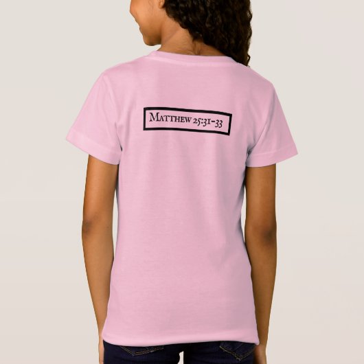 Petites filles Str8 Mouton rose et noir T-shirt (Dos)