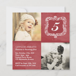 Petites filles Vintages mignonnes Invitation d'ann