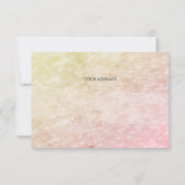 Petites fleurs Feuilles d'oiseaux Carte de remerci (Dos)