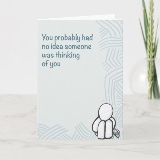 Petites gestes Penser à vous Carte 5 x7 (Devant)