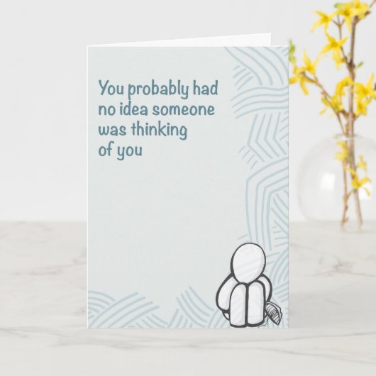 Petites gestes Penser à vous Carte 5 x7 (Fleur jaune)