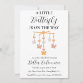 petites invitations à la douche pour bébé papillon (Devant)