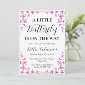 petites invitations à la douche pour bébé papillon (Debout devant)