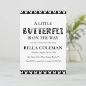 petites invitations à la douche pour bébé papillon (Debout devant)