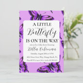 petites invitations à la douche pour bébé papillon (Debout devant)