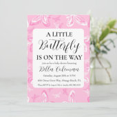 petites invitations à la douche pour bébé papillon (Debout devant)
