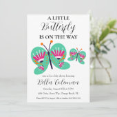 petites invitations à la douche pour bébé papillon (Debout devant)