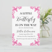 petites invitations à la douche pour bébé papillon (Debout devant)