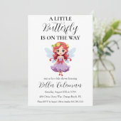 petites invitations à la douche pour bébé papillon (Debout devant)