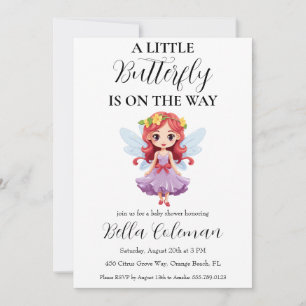 petites invitations à la douche pour bébé papillon