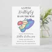 petites invitations à la douche pour bébé papillon (Debout devant)