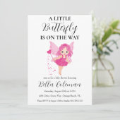 petites invitations à la douche pour bébé papillon (Debout devant)