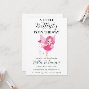 petites invitations à la douche pour bébé papillon