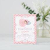 Petites invitations de baby shower de fille de (Debout devant)
