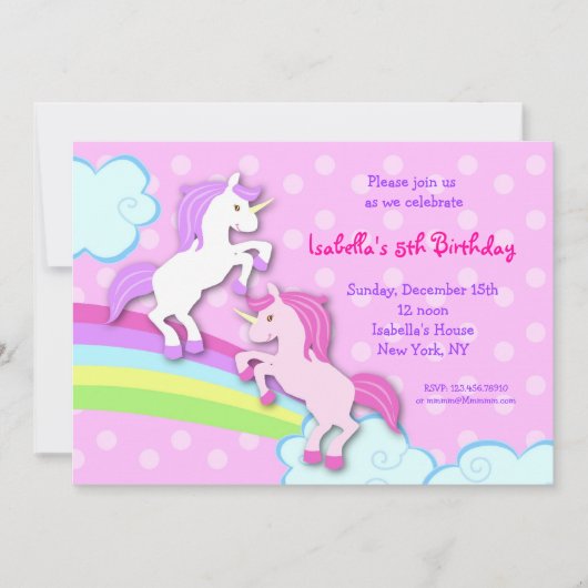 Petites invitations de fête d'anniversaire de (Devant)
