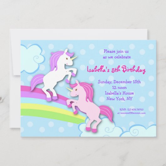 Petites invitations de fête d'anniversaire de (Devant)