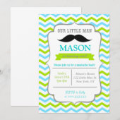 Petites invitations de fête d'anniversaire d'homme (Devant / Derrière)