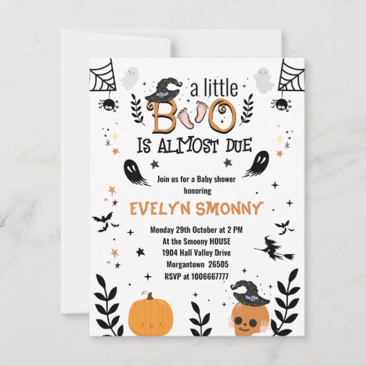 petites invitations de grossesse pour bébé (Devant)